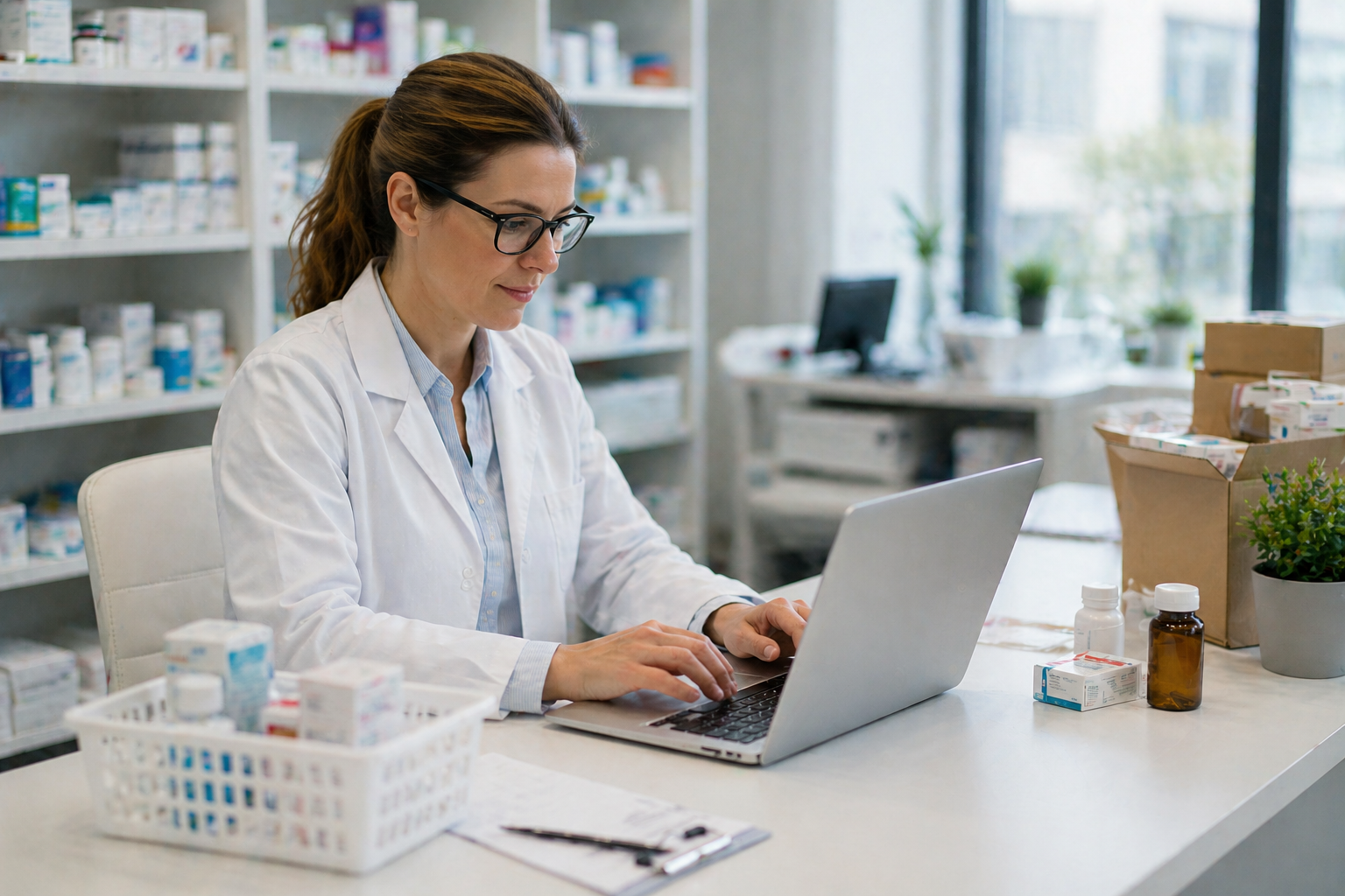 Pharmacy clinic with a focused