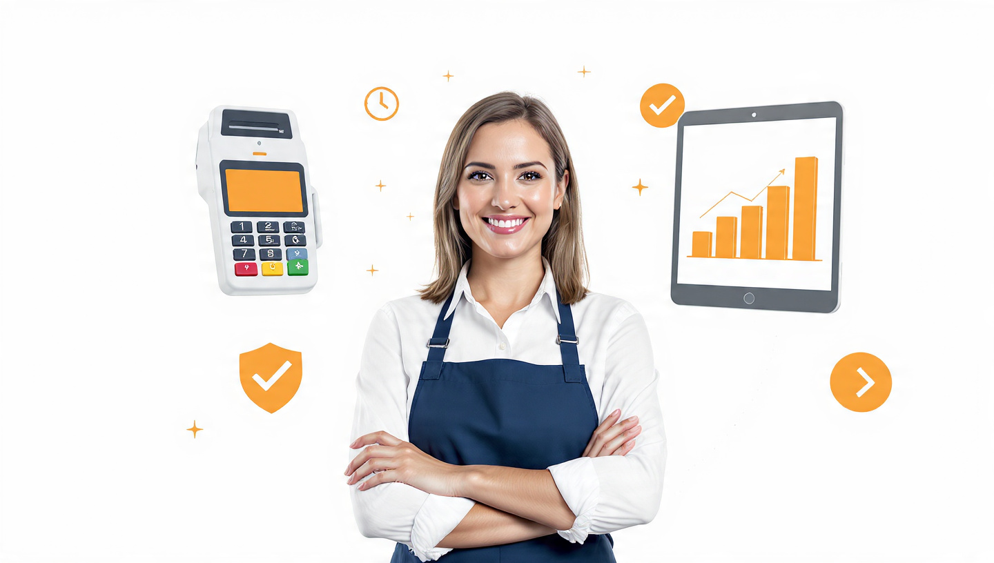 Retail business owner reviewing payment and sales tools